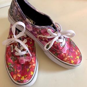 VANS floral canvas sneakers